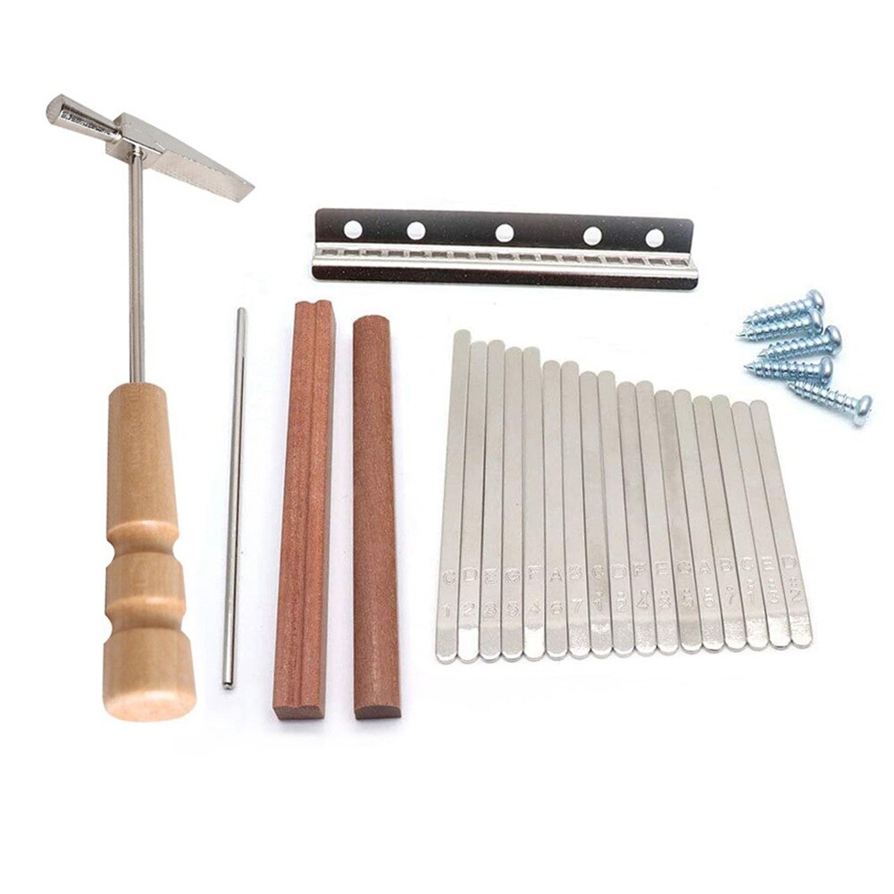 17-tone Kalimba Thumb Piano DIY Accessories [keys + Saddle + Tuning Hammer + Screws] Kalimba DIY