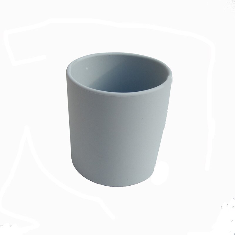 1PCS Baby Silicone Cup Food Grade Silicone kids Feeding Cup Infant Toddler Tableware Drinking Cup BPA Free 250ML Heat-resistant: gray