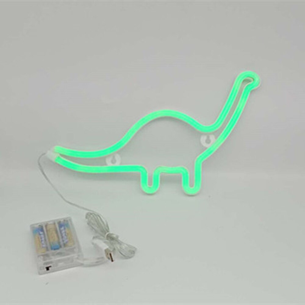 LED néon mur Art signe lumières animaux modèle nuit lampe 5V USB/à piles chambre décor maison fête décoration