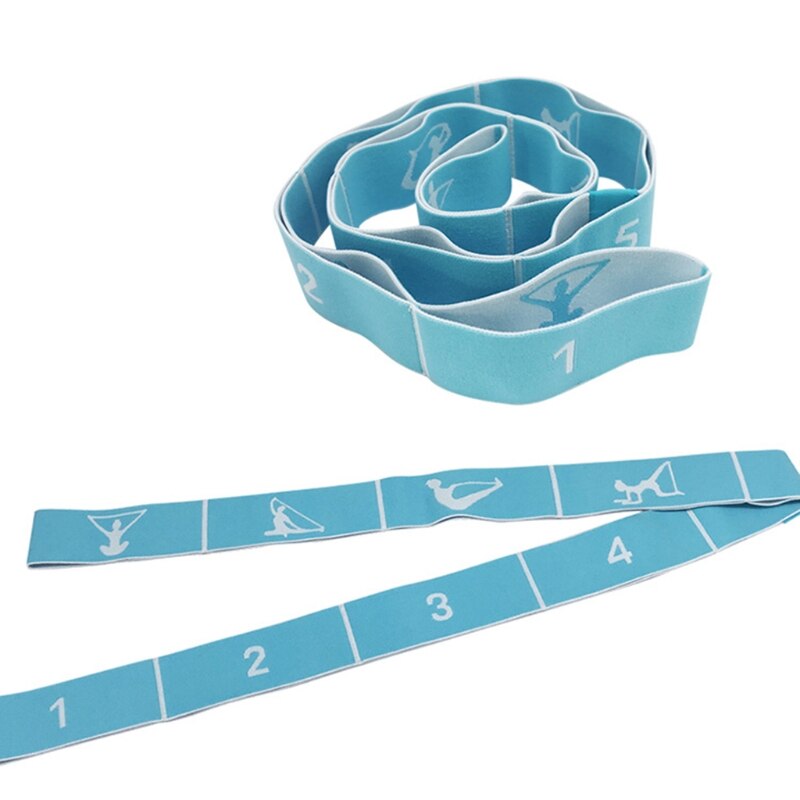 A0ND Yoga Resistance Band Exercise Loop Band with Tension Scale Yoga Pull Strap Belt Elastic Dance Stretching Band Loop