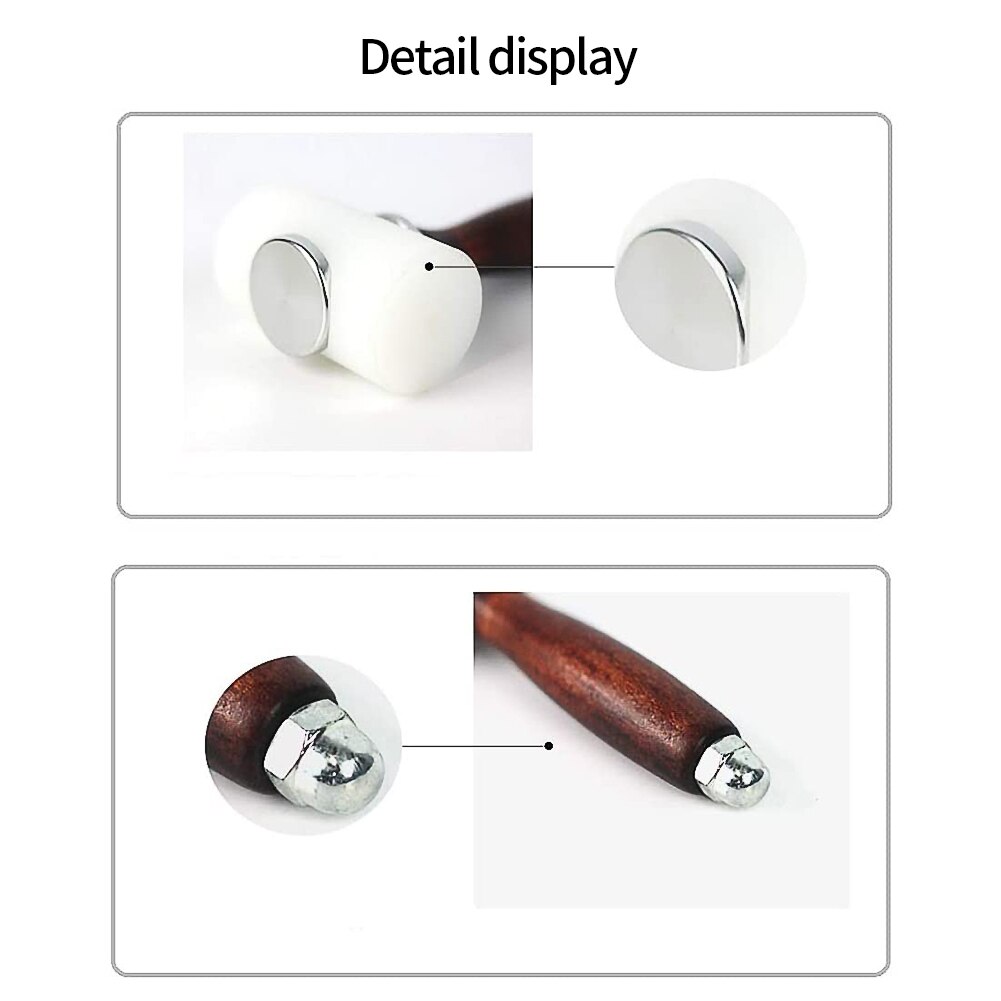 Leather Craft Tools Leather Carving Hammer DIY Leathercraft Mallet Nylon T Head With Wooden Handle Cowhide Sew Leather Tools