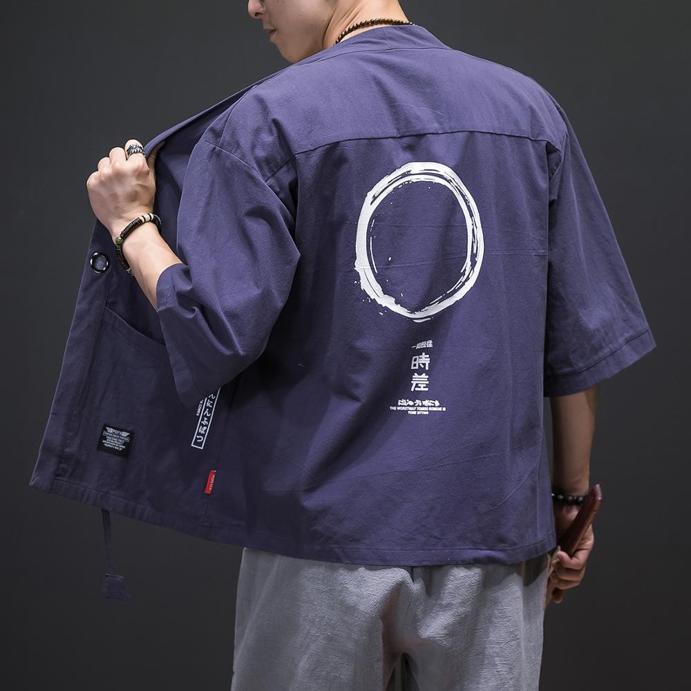 Plus size 5xl kimono cardigan mænd japansk obi mandlig yukata mænds haori japansk samurai tøj traditionelt japansk tøj