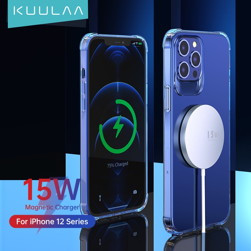 KUULAA ricarica Wireless magnetica per iPhone Mini 15W caricabatterie rapido per iPhone 12 Pro Max caricabatterie Wireless per Huawei Xiaomi Qi