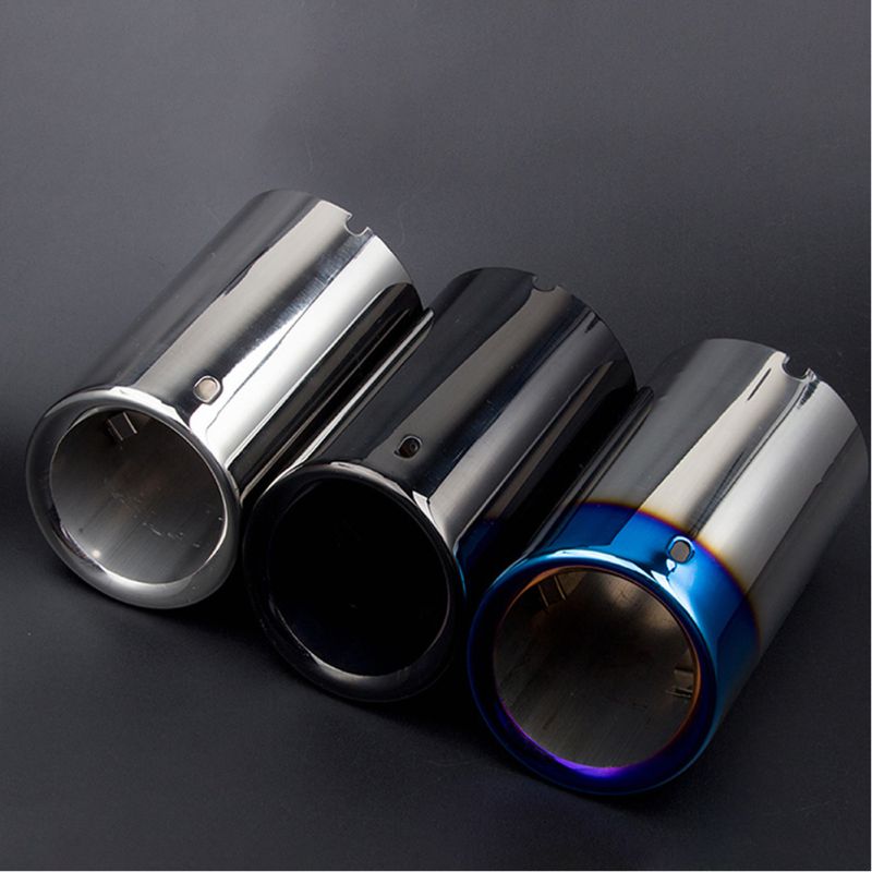 Tubo de escape de acero inoxidable de 66-84mm para accesorios de automóviles, silenciador trasero, tapa de Punta trasera