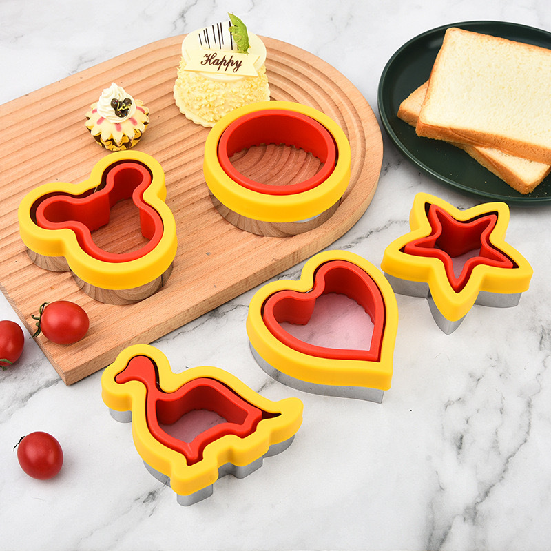 Máquina cortadora y selladora de sándwiches, cortadora de plástico para galletas, herramientas de cocina para el hogar, moldes para hornear, corte