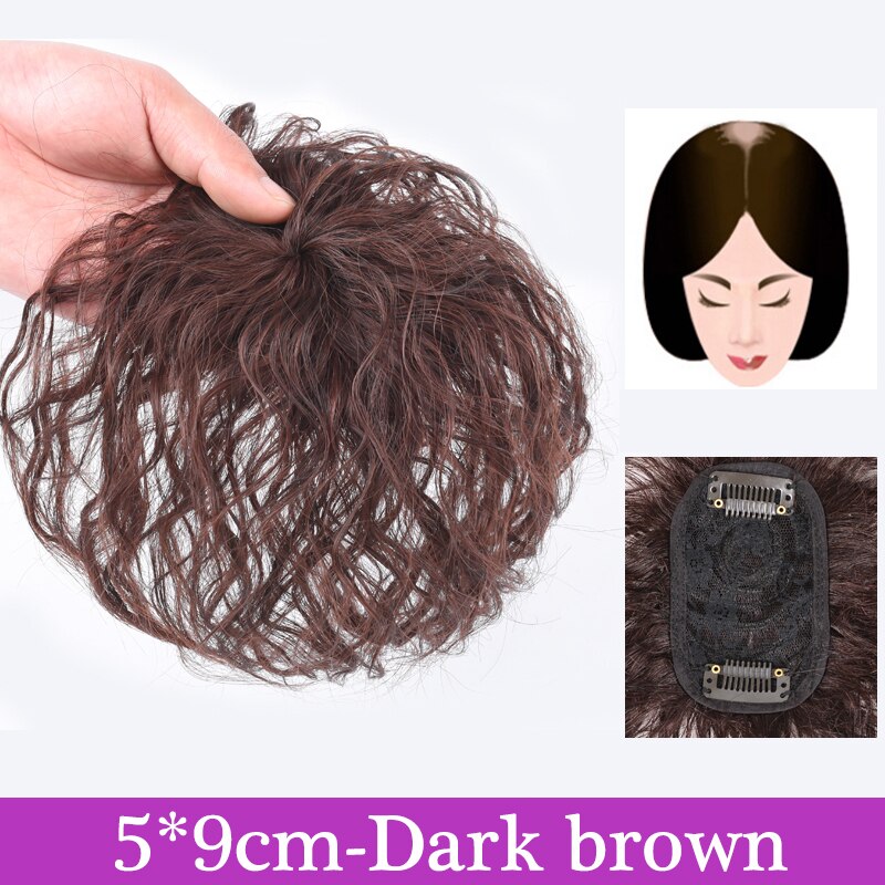 Peluca de pelo corto rizado y esponjoso, pieza de repuesto para el cabello, peluca de pelo blanco Invisible, peluca sintética con Clip para el cabello: BF03-2-33
