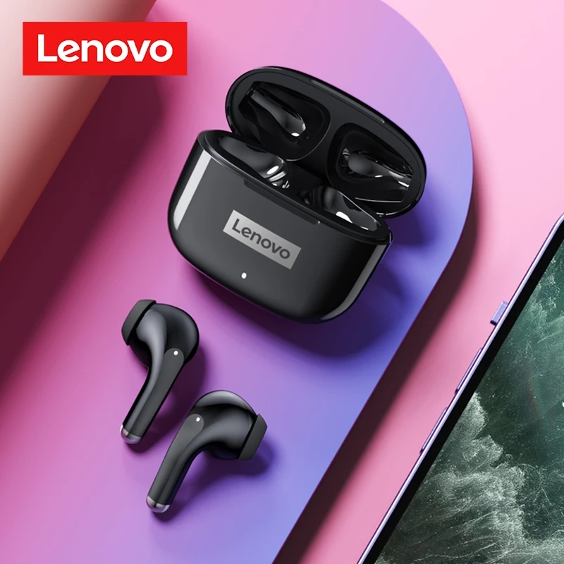 5 sztuk oryginalne bezprzewodowe słuchawki Lenovo LP40 PRO Bluetooth 5.0 podwójna redukcja szumów stereo Bass sterowanie dotykowe długi czas czuwania