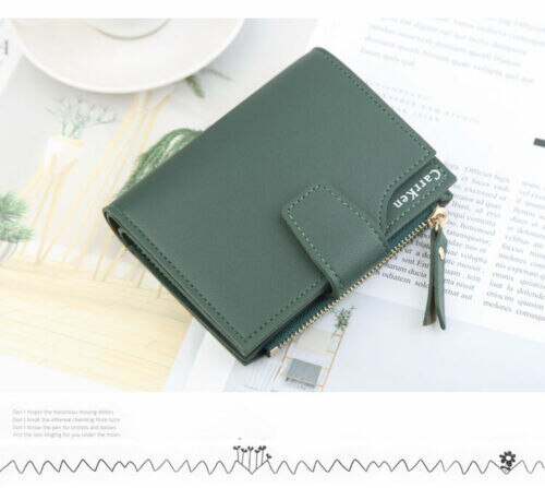 Women's Wallet PU Leather Clutch Bag Hasp Small Coin Pocket Purse Short Purse Handbag Short Zipper Card Holder 6Colors: Green