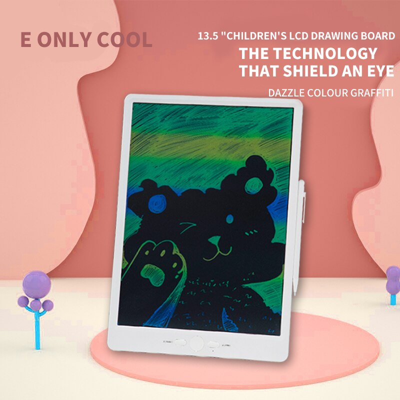 Rechargeable Graphics Tablet 13.5-Inch LCD Eye Protection Screen Anti Graphics Tablet Lightweight Portable Graphics Tablet