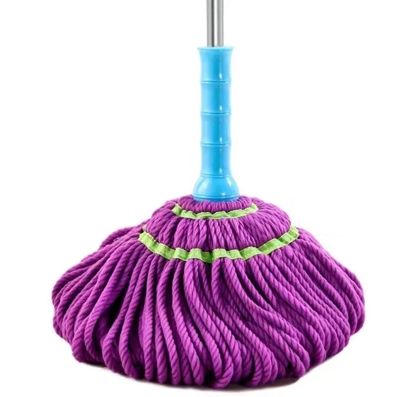 Serpillière ronde à torsion automatique, outil pratique pour essuyer les fenêtres à presser à la maison, nettoyage ménager, tampons de sol: purple within 1 pad