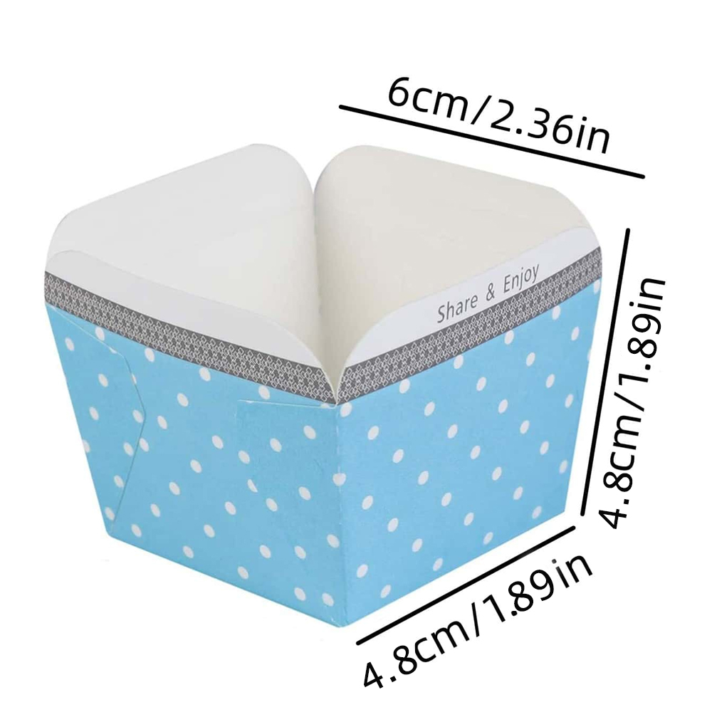 50pcs Cupcake Baking Cups Square Cupcake Liners Disposable Baking Wrappers Muffin Cups Desserts Holders for Weddings Birthdays
