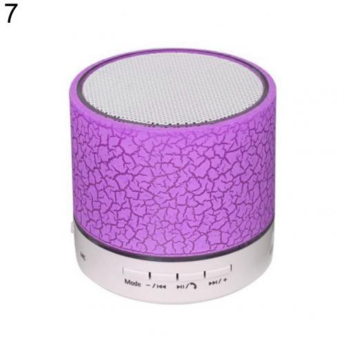 Mini Draagbare Draadloze Bluetooth Speaker handsfree Bellen LED Parlante Subwoofer: Paars