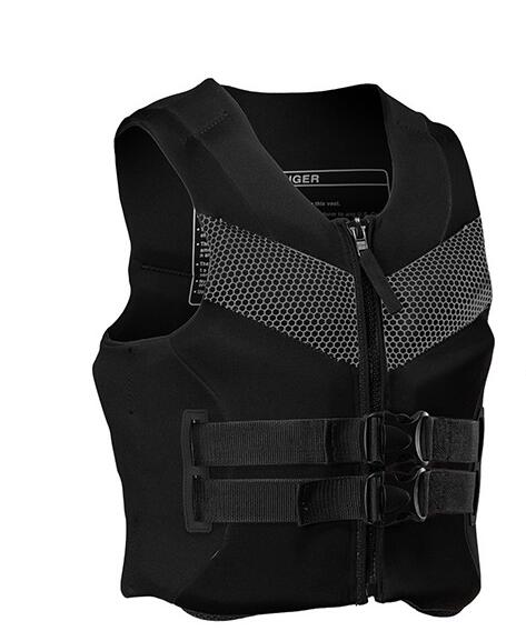 Sbart Kids Adults Life Jacket Women Men Water Survival Boats Vest Watersport Fishing Surfing Sailing Swimming Gear EO: Black / 3XL for 90-100kg