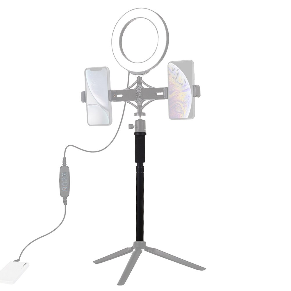 Tripod DSLR 1/4'' Screw Alloy Handheld Adjustable Tripod Mount Monopod Extension Central Shaft Pole