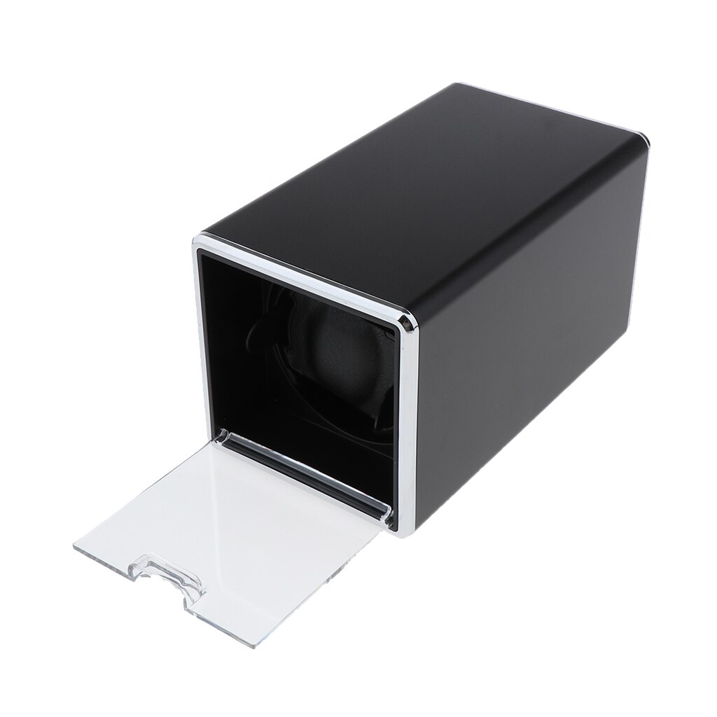 Kalawen Automatische opwinder voor 2 automatische horloges, USB-oplaadkabel, kunstleren horlogekast met stille motor, zwart, Zwart, 14 * 15.5 * 17.5cm, [PO] Mogelijke klassieke of traditionele stijl