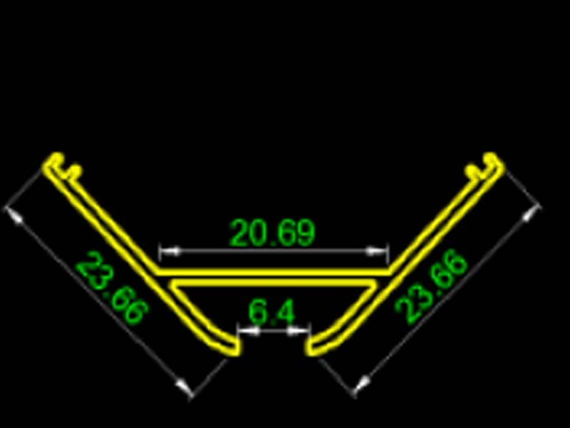 23x23mm Led Linear Hanging Strip Aluminum Profile Extruded Aluminium Channel With Hanging Rope V-Shape Aluminum Channel System