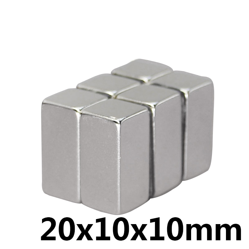 1/5/10Pcs 20X10X10 Mm Super Cuboid Block N35 Magneet 20X10X10 Mm Neodymium Magnetische 20Mm * 10 Mm Ndfeb Sterke Magneten 20*10*10 Mm