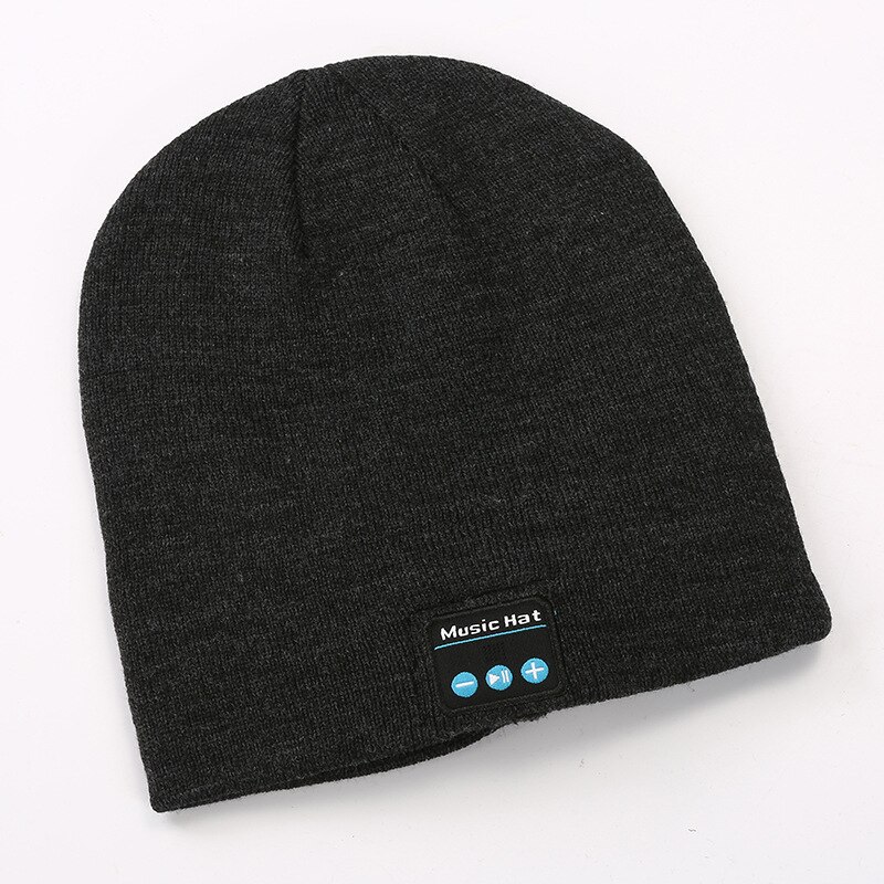 Cuffia USB Bluetooth invernale cuffia musicale ricaricabile senza fili a led con cappuccio per cuffia da sci per cappello da sci a maglia calda all'aperto: Navy blue