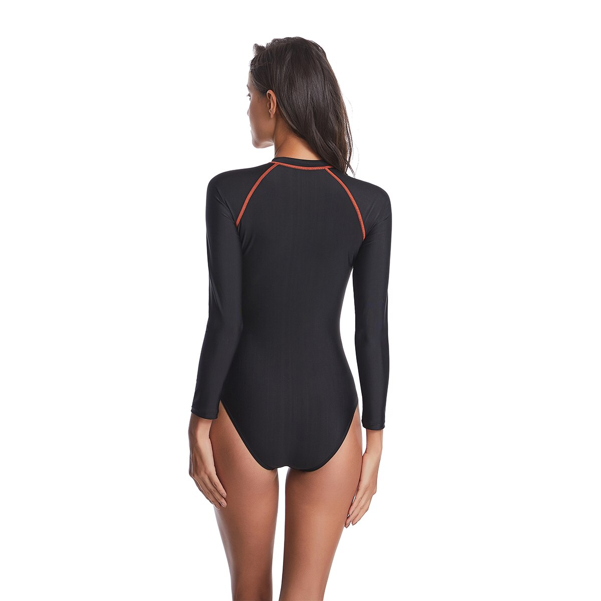 Trajes de Surf para mujer, ropa de buceo con protector solar de medusas, camiseta para Surf de manga larga negra,