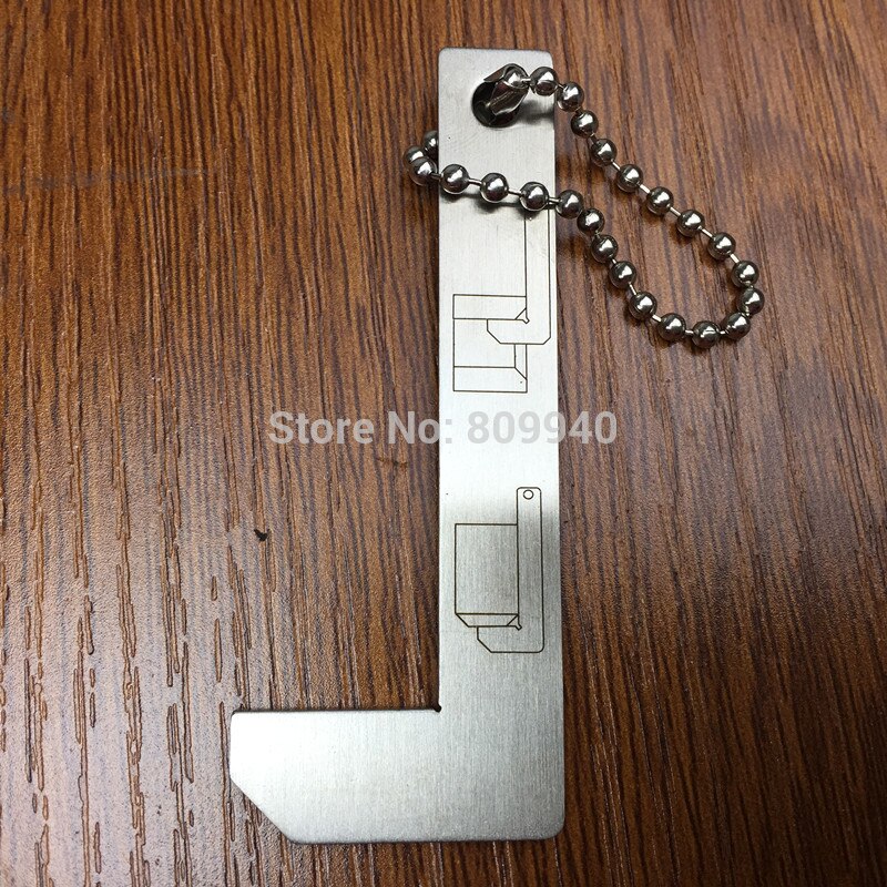 0-15mm Stainless Steel Chamfer Gauge Ruler 90 Degree Ruler Right Angle Esquadro 0.5mm Accuracy Pocket Welding Tool