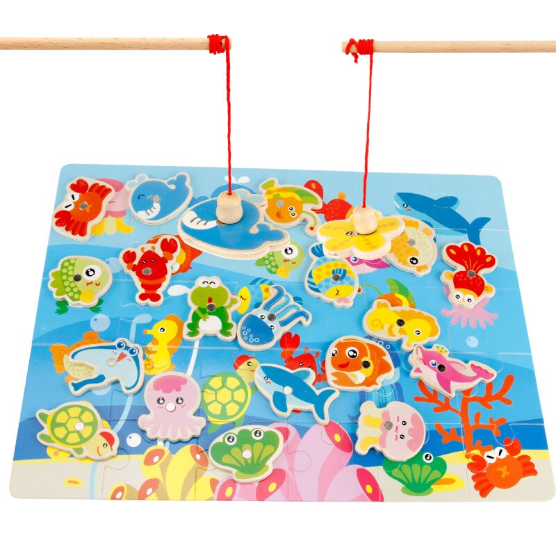 Magnetische Vissen Speelgoed Puzzel Houten kinderen Speelgoed voor Kinderen Houten Speelgoed