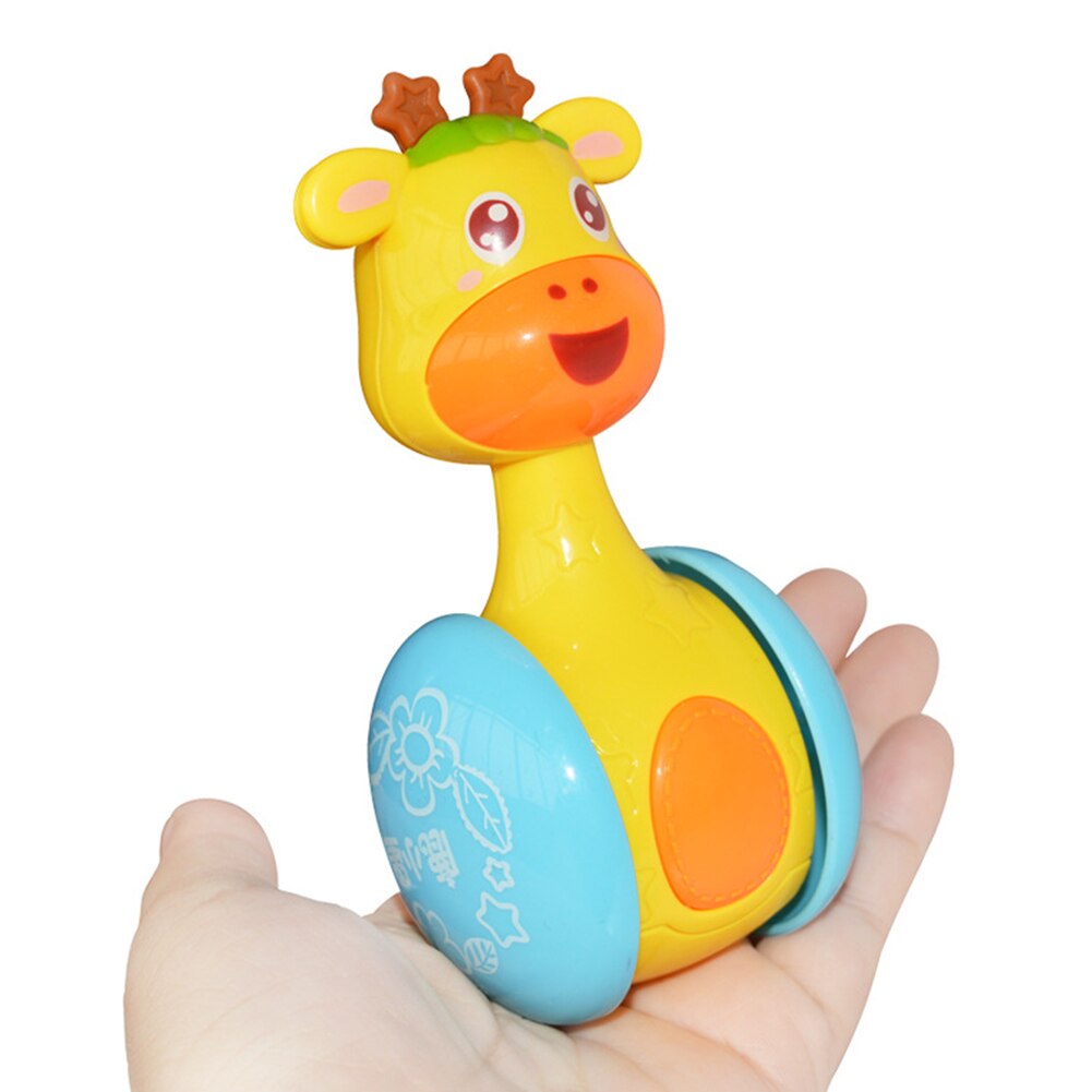 Baby Cute Cartoon Deer Rattles Tumbler Doll Toy Bell Music Learning Education Intelligence Developmental Toys For newborn baby