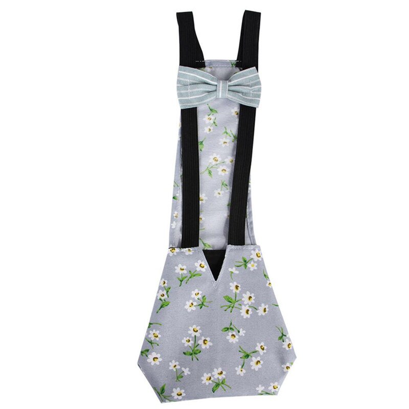 S/M/L Huhn Ente Windel Bauernhof Kleidung Drucken Blume Polyester Bowknot Haustier Windel Mit Einem Elastischen Band haustier Accessary: Blau M