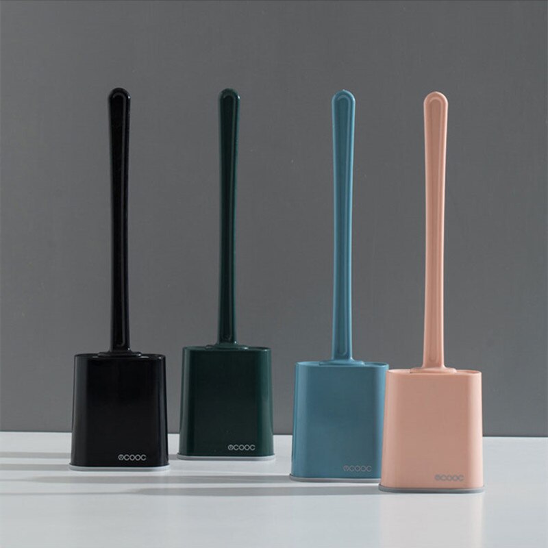 Brosse de toilette en Silicone noir, brosse triangulaire souple, tête debout, outils de nettoyage en profondeur, accessoires de salle de bain durables pour la maison