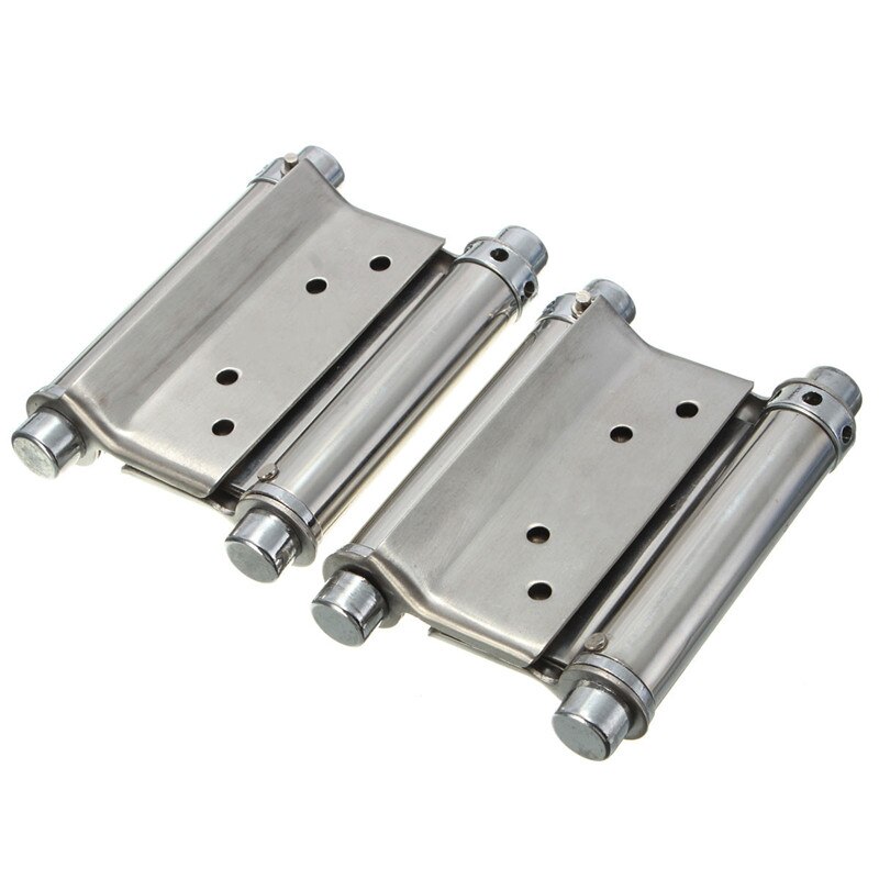 2Pcs 3 Inch Double Action Spring Hinge Saloon Cafe Door Swing Door Stainless Steel Hinge Suitable Door Thickness: 2.5-3.5cm