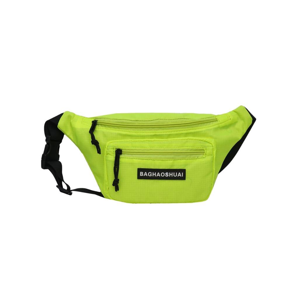 Tela di canapa del Pacchetto Della Vita di Strada unisex Sacchetto Del Cellulare Del Sacchetto di colore Fluorescente del Pacchetto di fanny Borsa A Tracolla Viaggio Sacchetto di Petto di proprietà anca-salto Borse 022: verde chest borsa