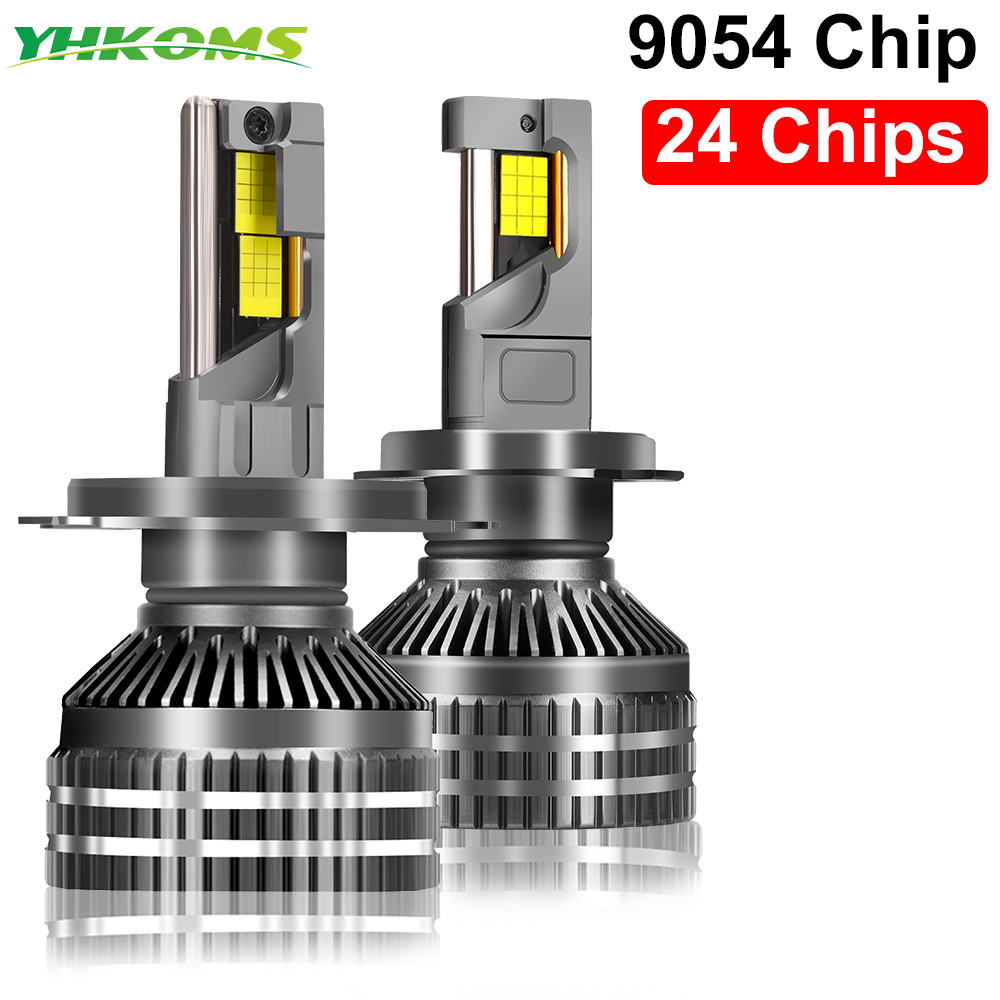 YHKOMS Canbus H4 H7 Led 3 Koperen Buizen 9005 9006 H1 H11 Lamp Led Lamp 24 CSP 9054 Power Auto Koplamp licht 12 V 24 V