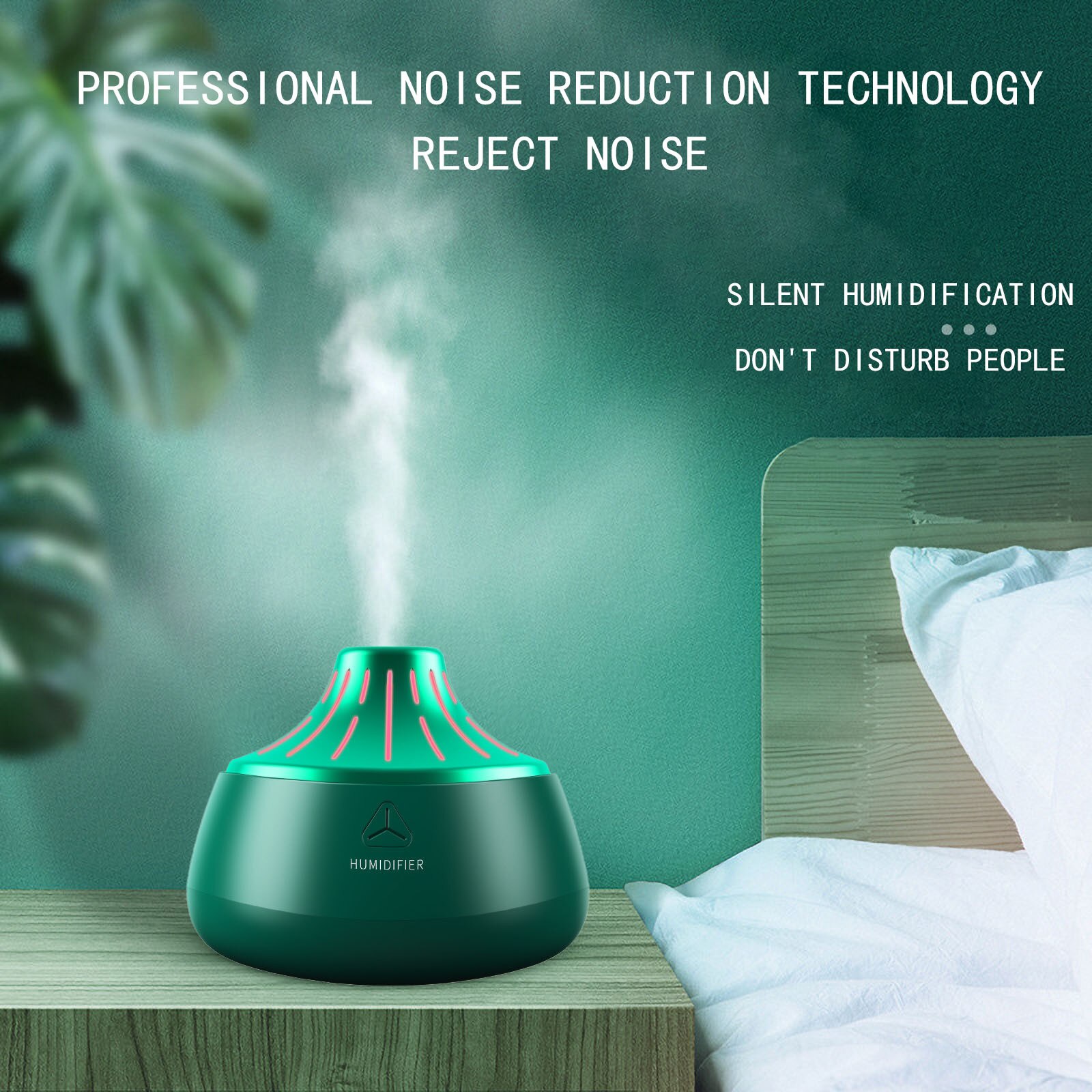 Humidificador de aire eléctrico, difusor de aceites esenciales ultrasónico de grano de madera, minigenerador de niebla Usb para el hogar, luz Led, 4 #: C