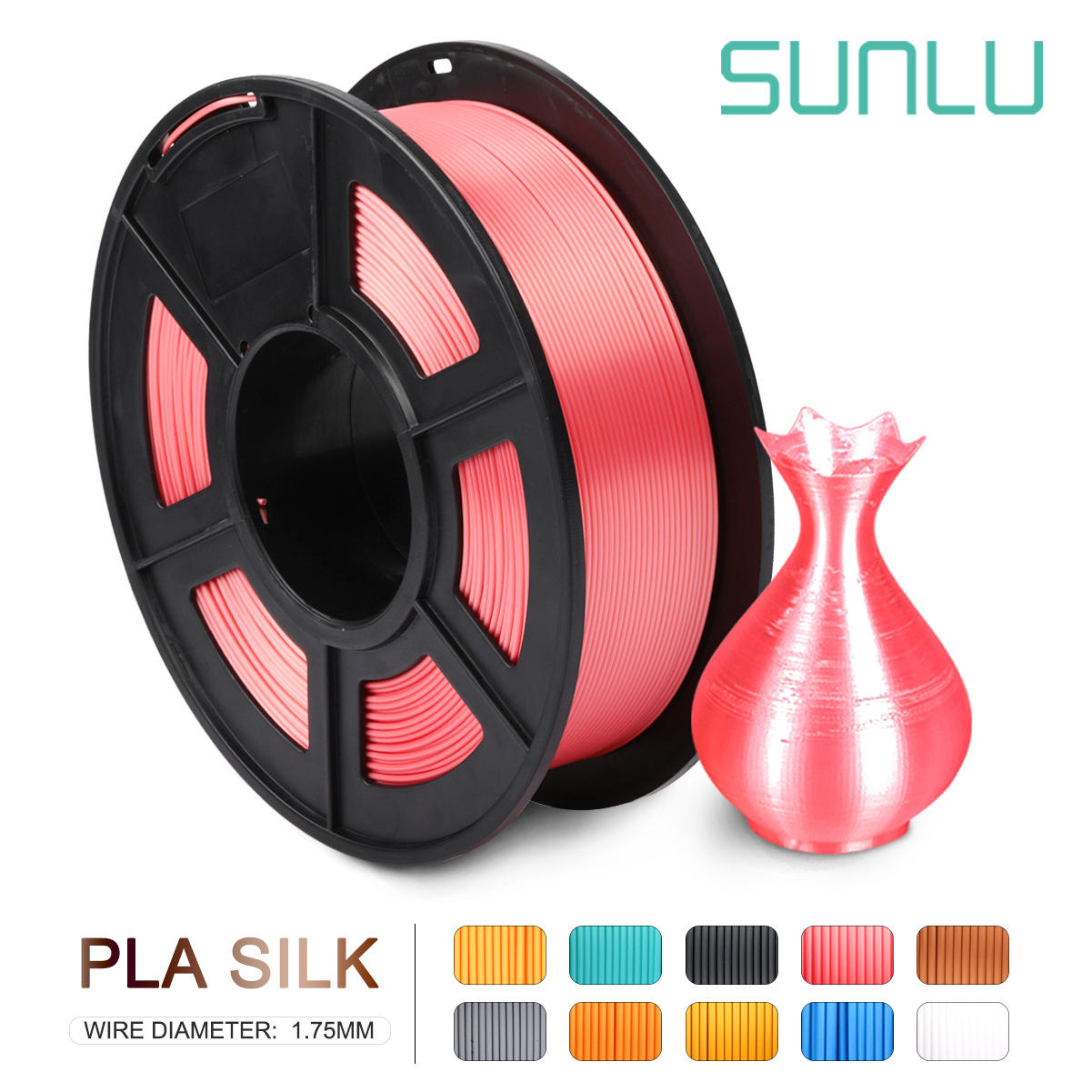PLA Filament SEIDE Orange 1kg 2,2 £ 1,75mm Profi rolle 3D Drucker Filamet DIY für 3D druck füllt nach: HW-die Seide-CD-1KG