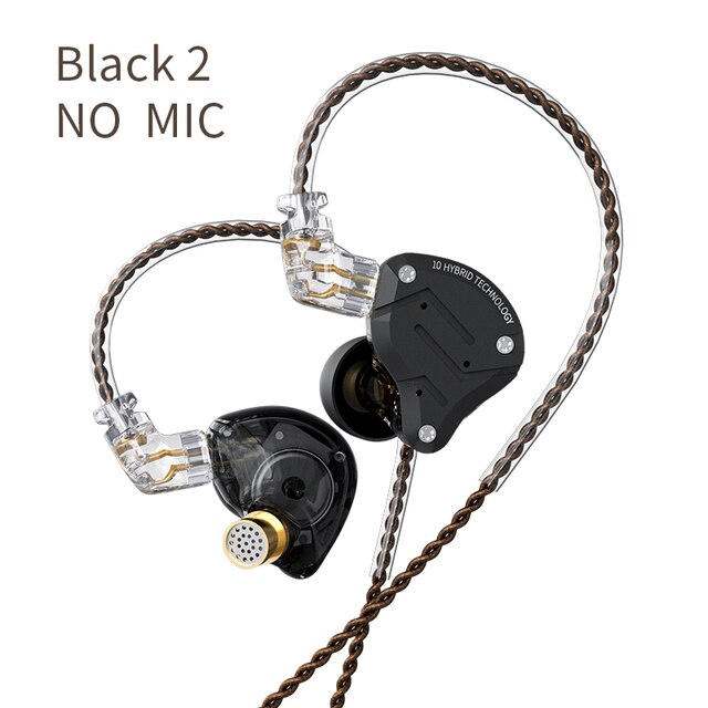 KZ ZS10 PRO 1DD+4BA HIFI Metal Headset Hybrid In Ear Earphone Sport Noise Cancelling Headset AS10 ZSN PRO CA16 ZSX C12 V90 VX T4: army green
