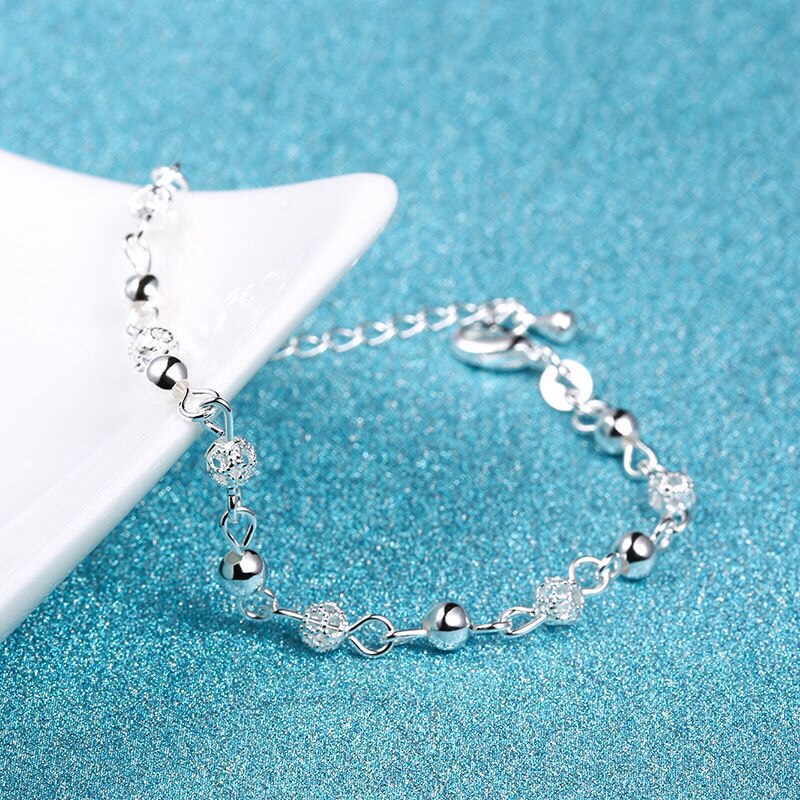 1 pc Zink Legierung Kristall perlen Armband Frauen Neueste Liebe Vintage Silber Überzogene Armband Armreifen Edlen Schmuck