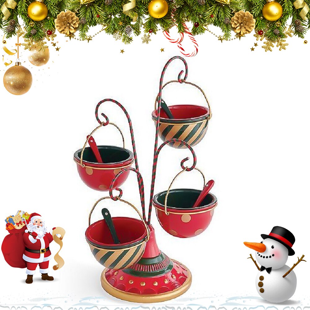 Kerst Decoratie Snack Kom Stand Kerstboom Snack Stand Kerst Dessert Brood Display Stand: B