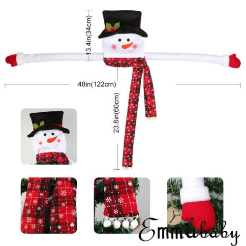 Snowman head Christmas tree decoration deer Santa Christmas Festive hanging ornament: A