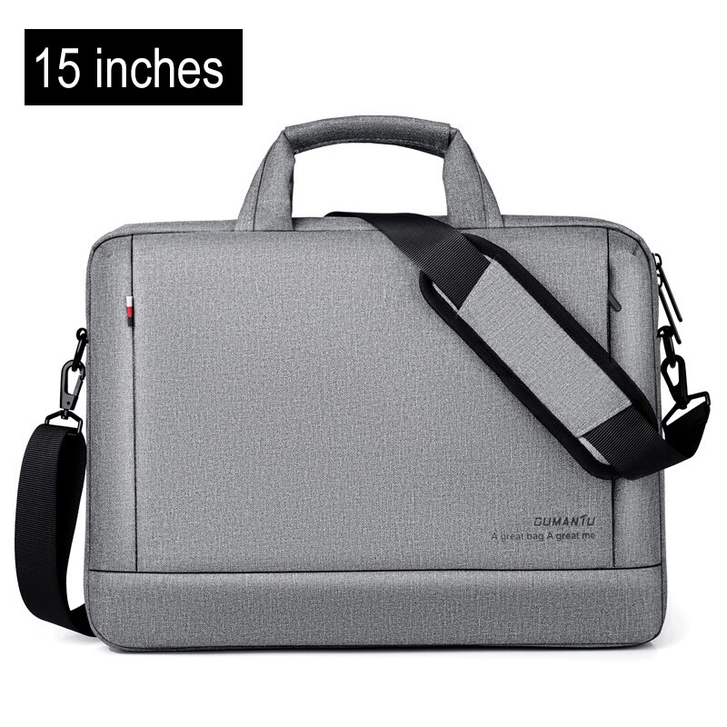 Unisex Oxford Aktentasche Laptop Taschen Business Büro Handtaschen Dokumente Lagerung Tasche Einfarbig Wasserdichte Reisetaschen XA755ZC: 15.6inch Light gray