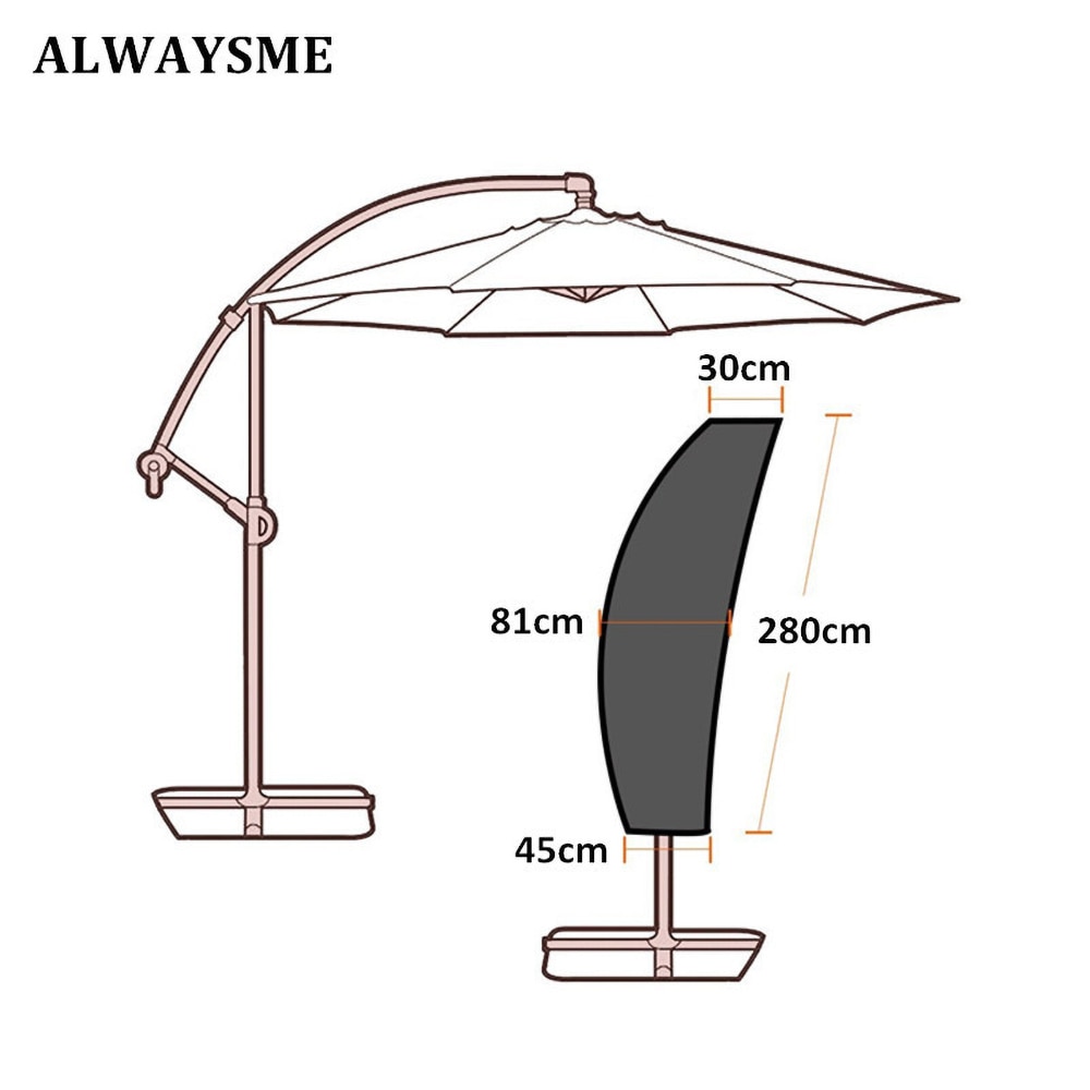 Waterproof Outdoor Parasol Cantilever Rain Cover Outdoor Garden Patio Windproof Sunshade Protection Umbrella Cover