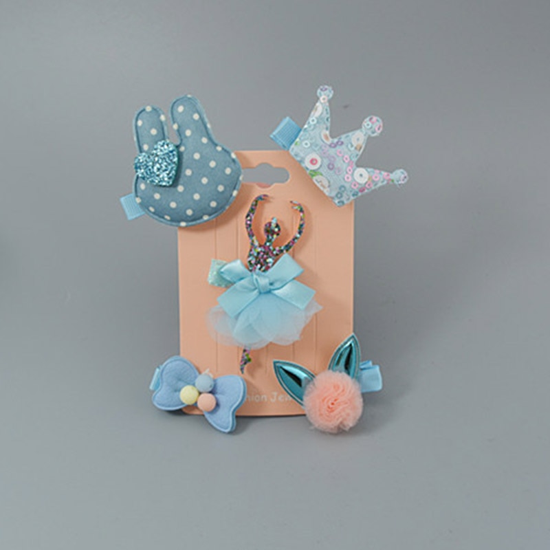 Bear Leader Haarspangen - Cartoon Schleife Kinder Haarclips - Barrette Ornament Zubehör für Mädchen: AZ2078B6 Blau