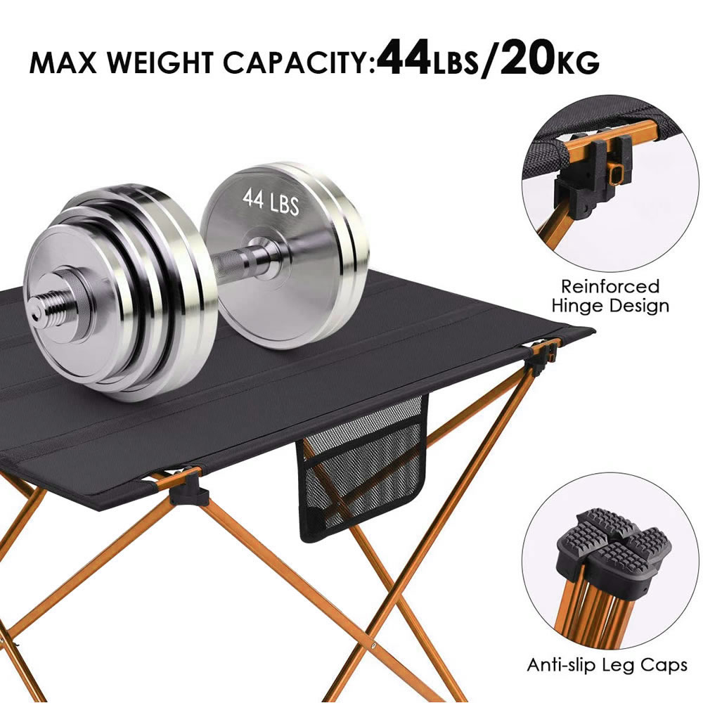 Faltbare Angeln Tisch Ultraleicht Oxford Tuch Tisch Camping Tisch Faltbare Tragbare mit Tasse Halfter für Camping, Wandern