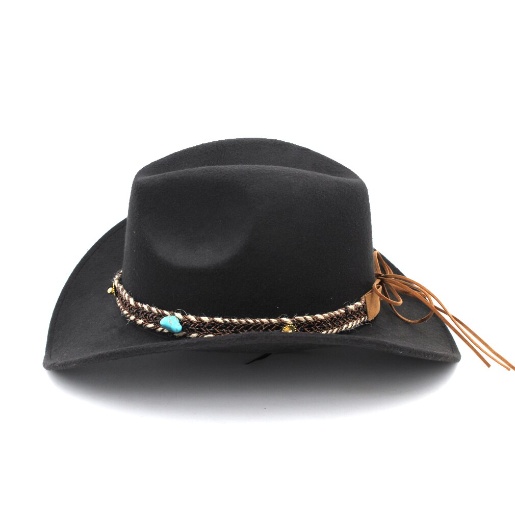 Mistdawn unisex ull bred brätte western cowboyhatt cowgirl kostym keps turkos hampa rep storlek 56-58cm bbe