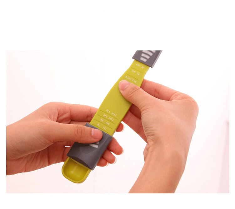 Adjustable Measuring Spoon Plastic Milk Seasoning Flour Scoop with Scale Kitchen Measuring Cups