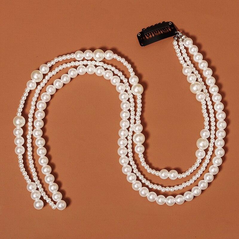 QYY moda Perła opaski dla kobiet akcesoria robić włosów ślubna opaska robić włosów ozdoba ślubna robić włosów peruki imprezowe biżuteria prezent dla druhny: Platerowany rodem