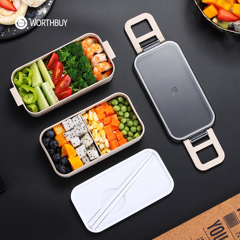 Värt att köpa japansk mikrovågsugn bentolåda vetehalm barnmatlåda läckagesäker bento matlåda för barn skolmatsbehållare