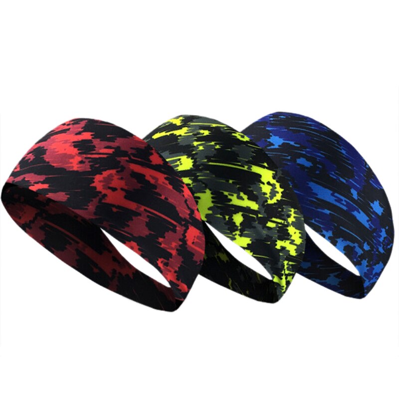 Fietsen sportschool stretch sport haarbanden zweet hoofdband zweetband willekeurige kleur