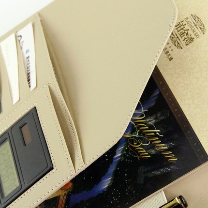 A4 Manager File Folder with Calculator Memo Pad Conference Document Bag Business Organizer Briefcase School Office Stationery