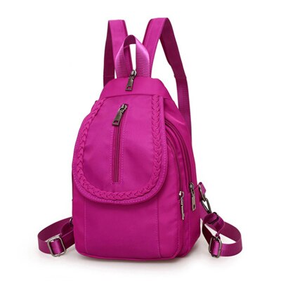 ¡Novedad de ! mochilas de nailon para mujer, bolsos de hombro tipo bandolera, multifuncional, informal, para mujer, pequeña bolsa de viaje, mochila: Light purple