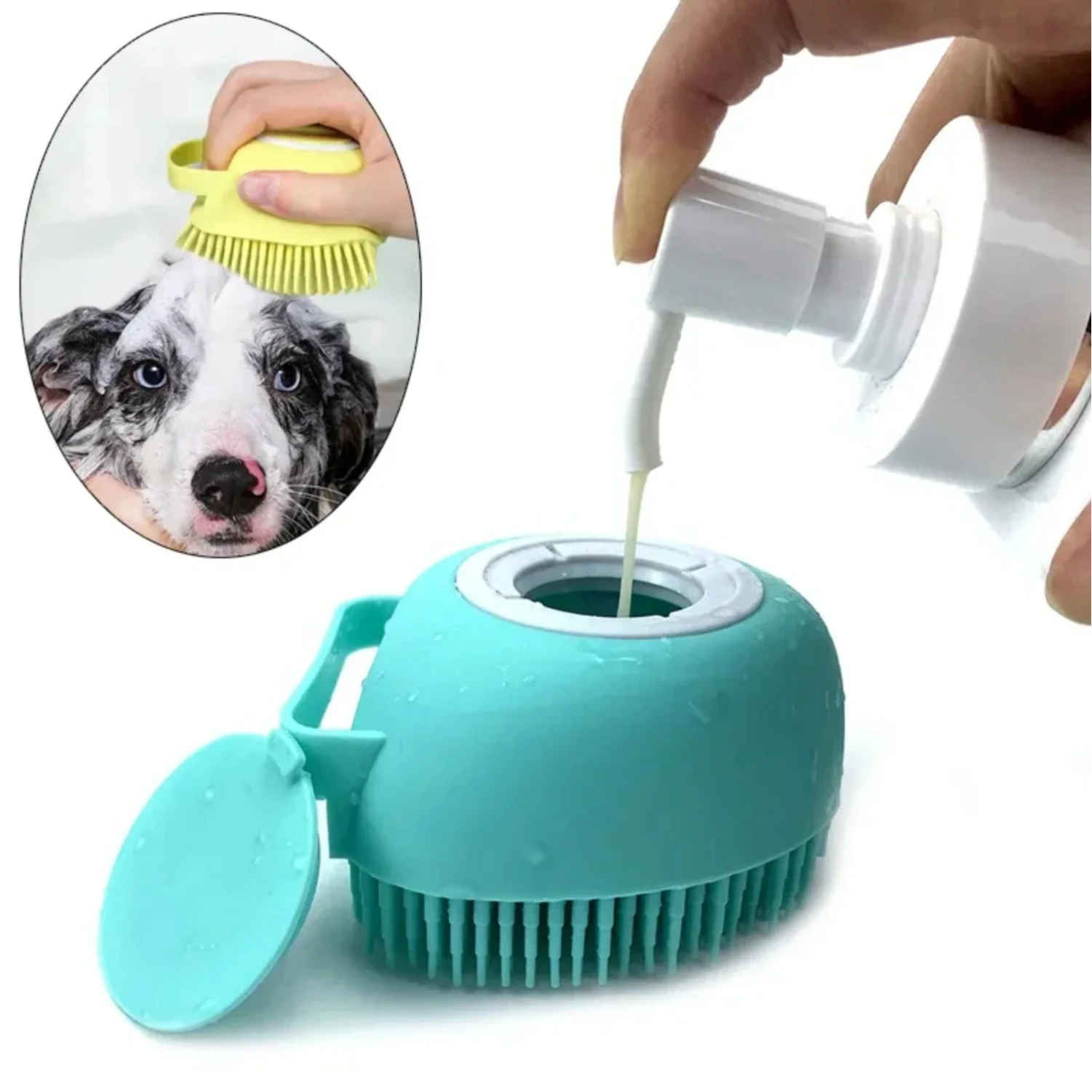 Salle de bain chiot grand chien chat bain gants de Massage brosse doux sécurité Silicone accessoires pour animaux de compagnie chiens chats outils Mascotas produits