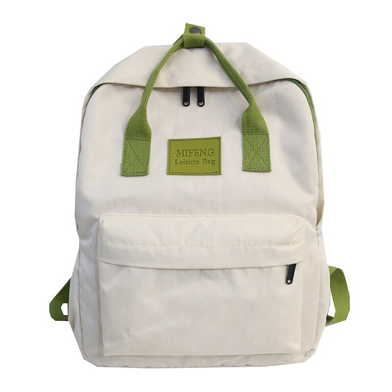 sacs d'école pour adolescentes enfants Nylon enfants étudiant sac à dos étanche adolescent sac à bandoulière enfant cartable: Beige